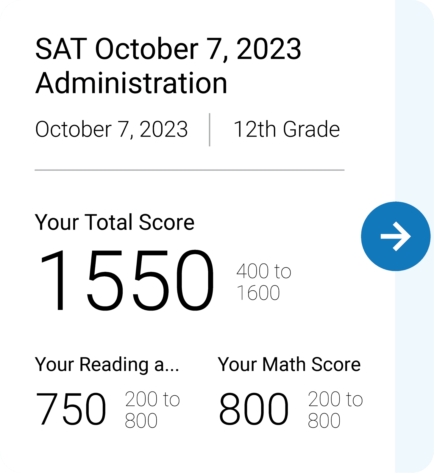 프린스턴리뷰 SAT score - 2